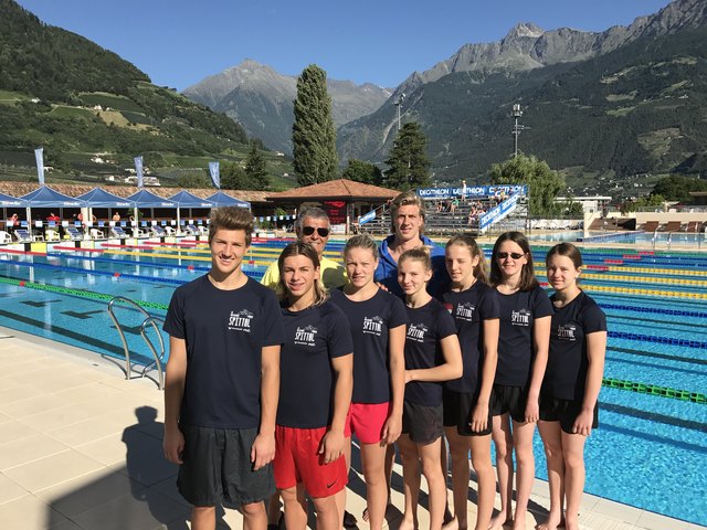 Die Spittaler Schwimmer holten sich viele Medaillen in Meran | Foto: KK/SV Volksbank Spittal