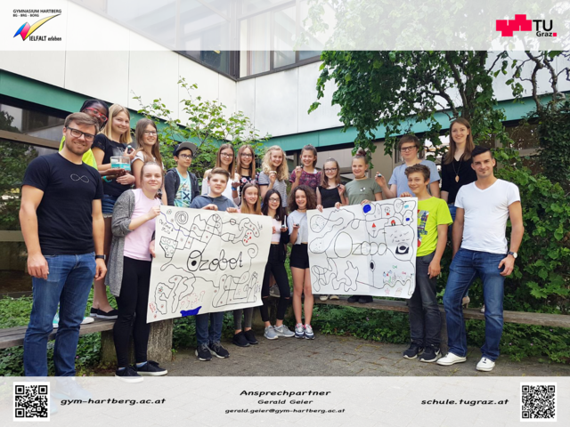 Roboter Ozobot ist der Star der informatischen Grundbildung am Gymnasium in Hartberg.