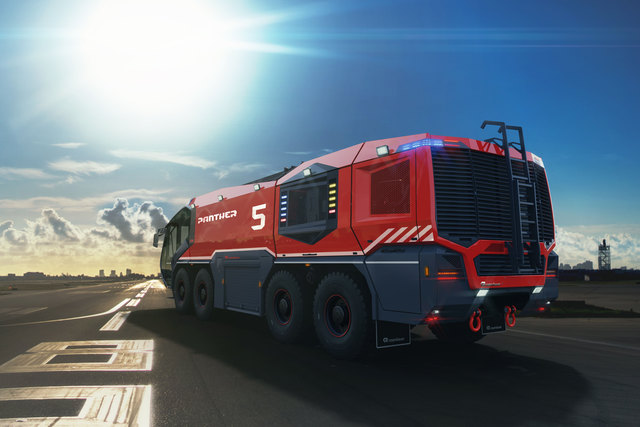 Futuristisch: Der neue Panther für die Flughafen-Feuerwehr | Foto: Flughafen Wien AG