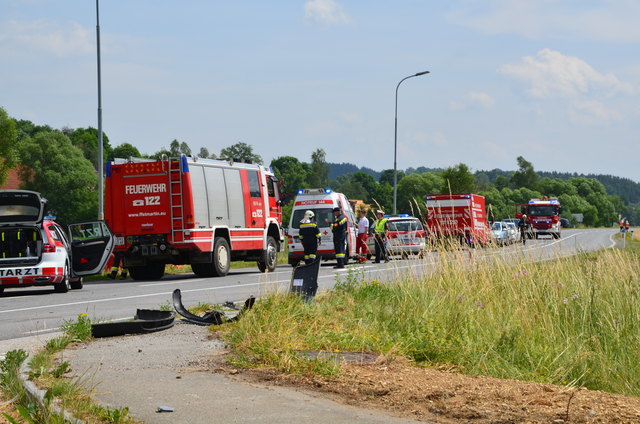 Der Unfall bei St. Martin forderte einen Schwerverletzten. | Foto: FF St. Martin