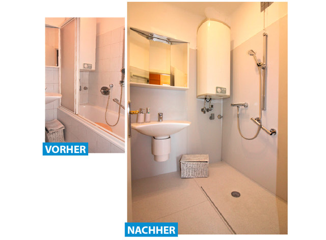 Teilbadrenovierung in drei bis vier Tagen von der Firma VitaBad in Thalheim. | Foto: VitaBad GmbH, Thalheim