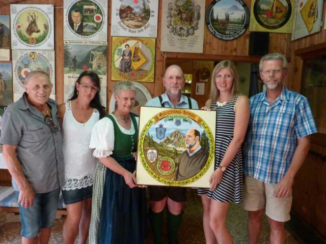 Geburtstagsschießen des Kranzlschützenvereins Ebensee - vlnr : Steininger Gottfried, Plasser Susanne, Spitzer Brigitte und Felix, Peschke Katharina, Schwaiger Herbert.