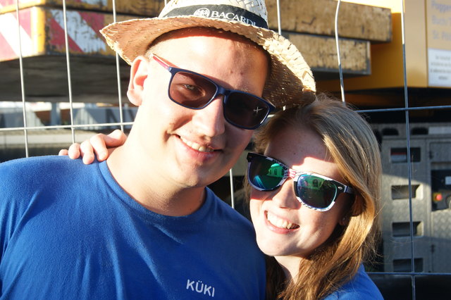 Amüsierten sich: Marcel Klampfl und Marina Kornek. | Foto: Huber