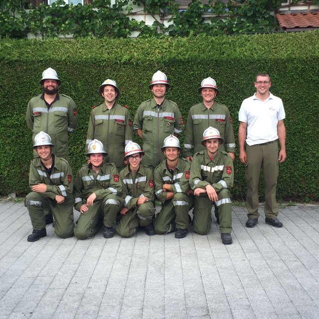 Stehend von links: PIENZ Markus, LENGG Daniel, DULLNIG Markus, WEBER Stefan, Kommandant Sagmeister Alexander
Kniend von links: ALMAC Serhan, UNTERLECHNER Andreas, KRUG Elias, SCHABER Johannes, SPIELMANN Alexander