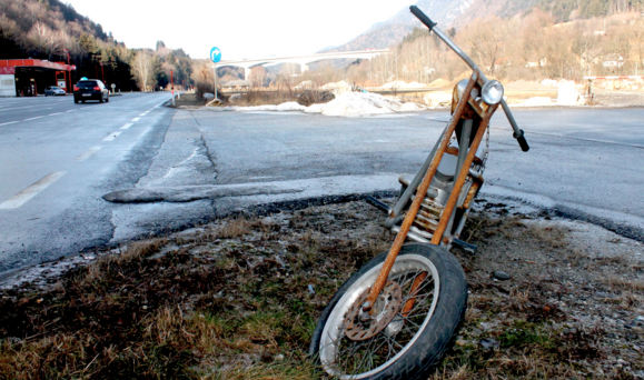 Villach-Langauen: Links hinten sieht man die Tankestelle, die nun insolvent ist