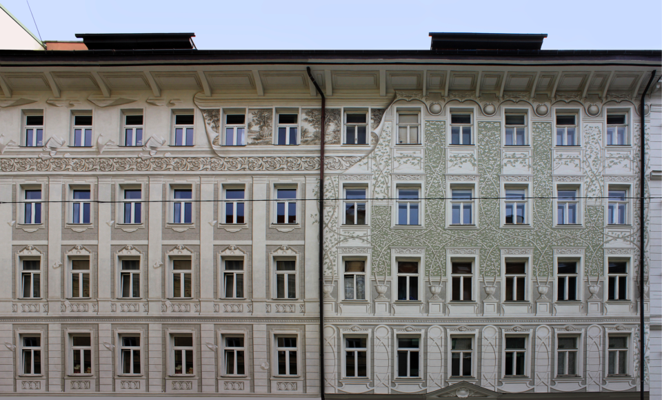 Die neue Fassade in der Boerhaavengasse 3