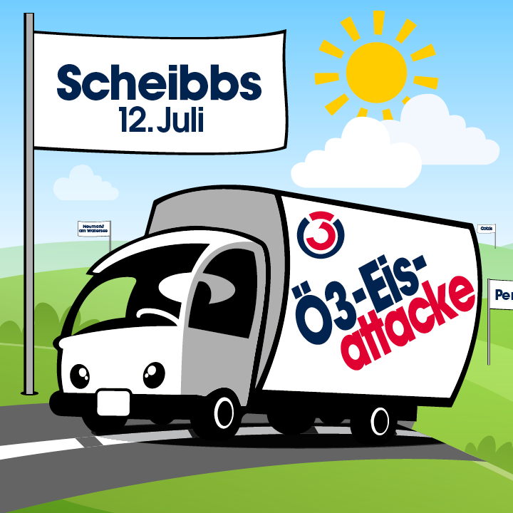 Am Rathausplatz gibt's Gratis-Eis für die Scheibbser.