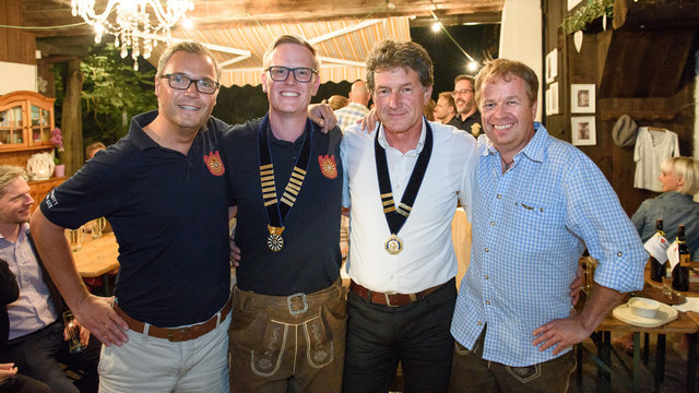 Past-Präsident Markus Karner, Alexander Jesse, Club 41-Präsident Reinhold Janesch und sein Vorgänger Franz Picej