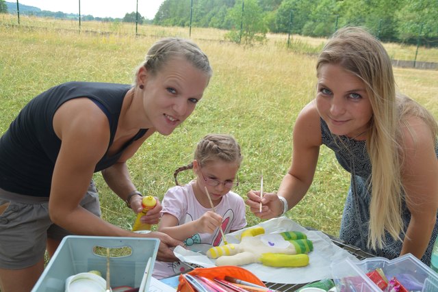 Betätigten sich kreativ: Claudia Leitner, Anita Pable und Miriam Haslauer.