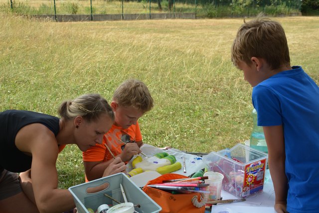 Betätigten sich kreativ: Claudia Leitner, Adrian Hartl und Dominik Illing.