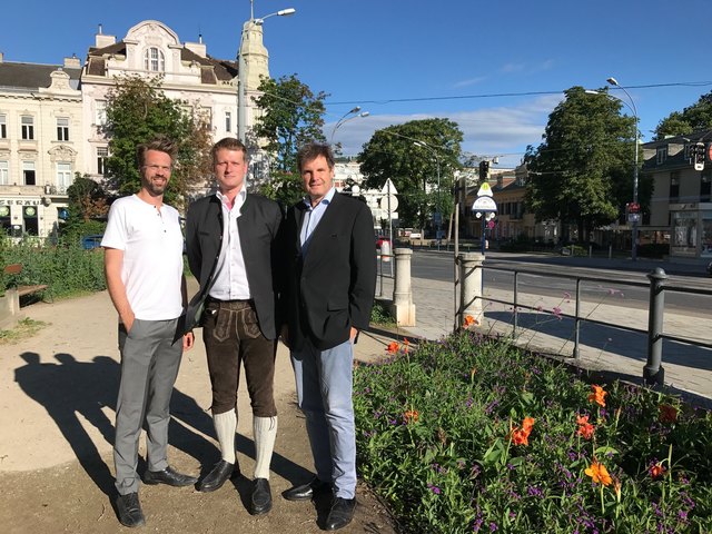 Gemeinsame Sache: Johannes Stöckler (Grüne), Matthias Friedrich (SPÖ) und Christian Grimmer (NEOS) sind für mehr Bürgerbeteiligung. | Foto: SP 13