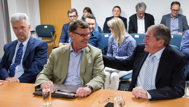 Ex- LHStv. Othmar Raus (SPÖ) und Bürgermeister Heinz Schaden (SPÖ) | Foto: Neumayr