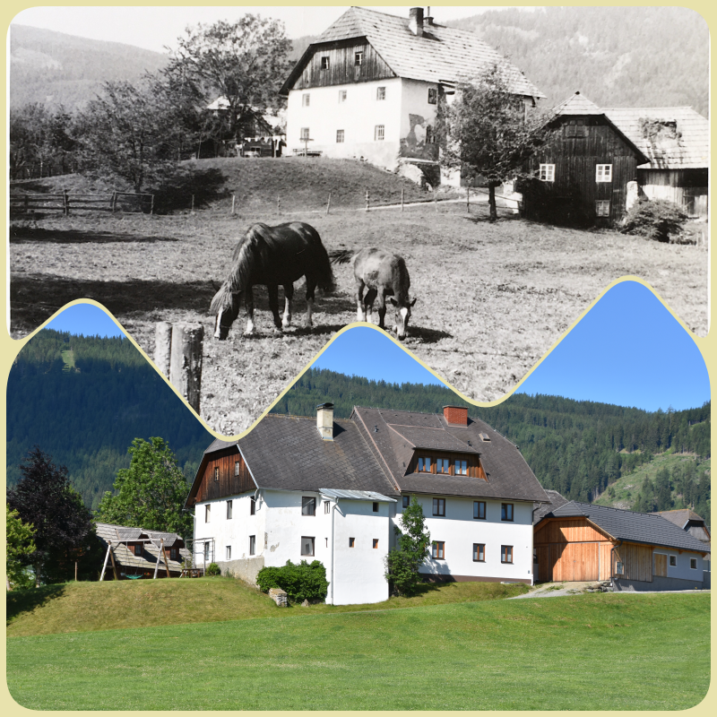 "Ursprungerhof" im Jahre 1960 und heute!