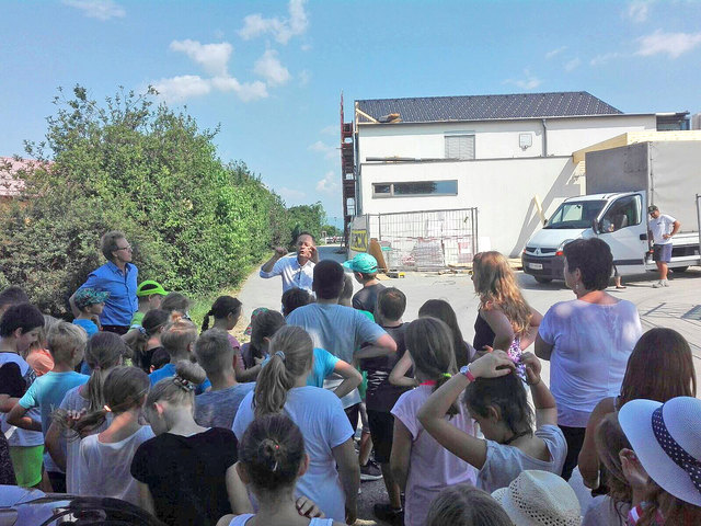 Die Schüler durften den Bau bereits besichtigen.