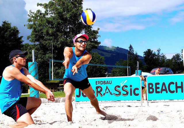 In der Beacharena wurde stark "gebaggert".