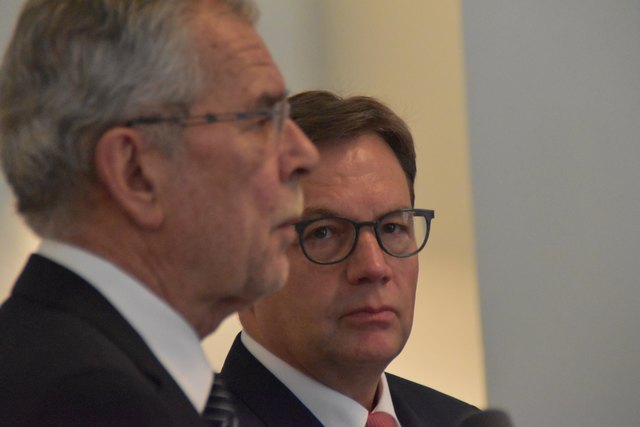 Bundespräsident Alexander van der Bellen bei LH Günther Platter