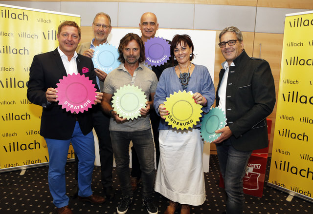 Gemeinsam: Günther Albel, Bernhard Plasounig, Hubert Marko, Georg Overs, Petra Oberrauner und Gerhard Angerer