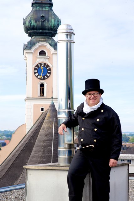 Kennt Hitze: Rauchfangkehrer Markus Mayer. | Foto: Wolfram Heidenberger