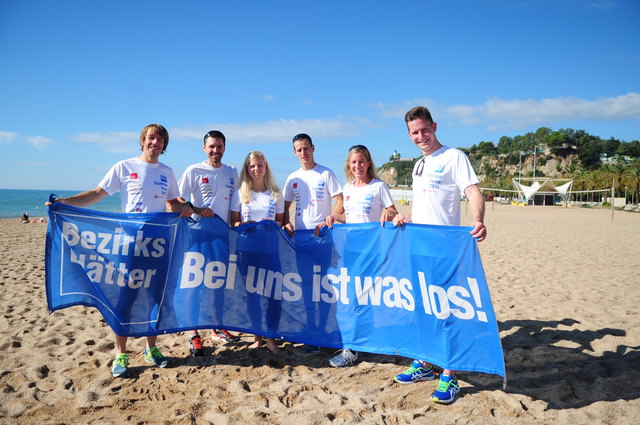 Unser Team bei der Challenge Barcelona 2013: Martin Reinisch aus Inzing, Berhard Laimgruber aus Innsbruck, Sarah Sock aus Walchsee, Martin Scheiber aus Umhausen, Valerie Musack aus Kolsass und Andreas Tschigg aus Aldrans | Foto: Hassl
