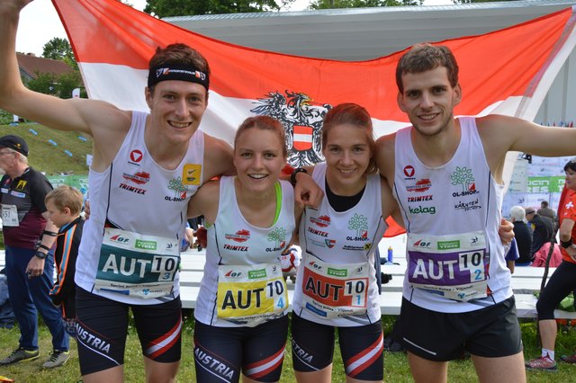 Ursula Kadan (2. v. r.) holte im Sprint und in der Staffel mit M. Reiner, L. Ramstein und R. Merl (v. l.) Rang acht.