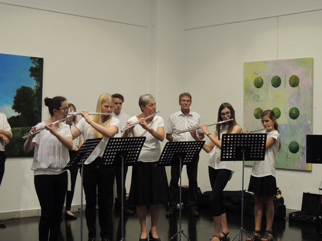 Kleiner Vorgeschmack auf das Konzert der Musikschule.