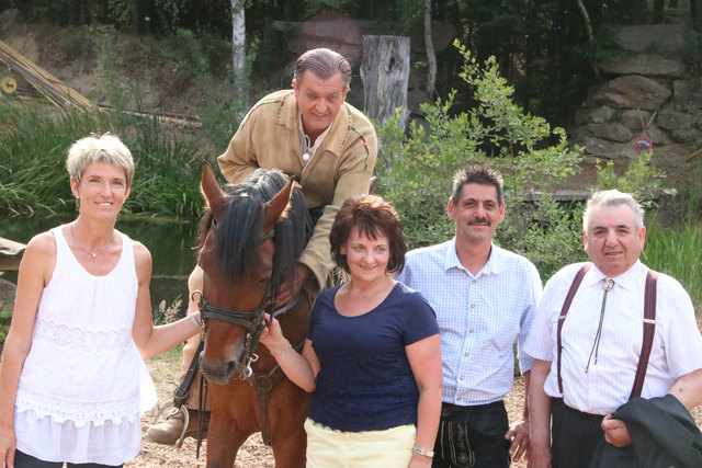 Prominentenfoto für die Medien.