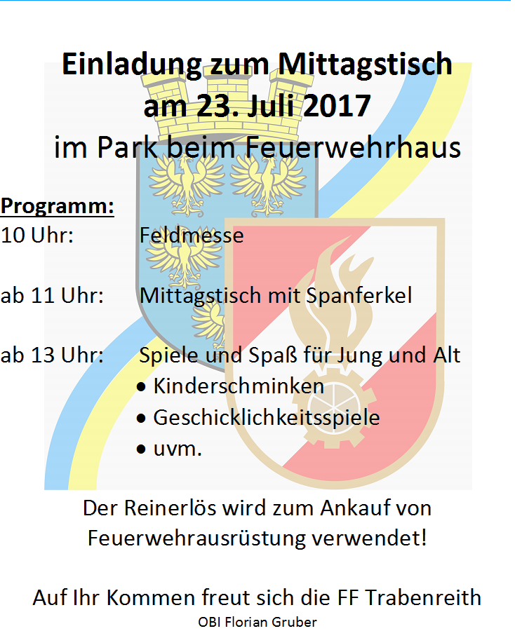 .. die FF-Trabenreith freut sich auf zahlreichen Besuch.... und ich darf beim Verkauf von Kuchen und Kaffee mithelfen *grins*