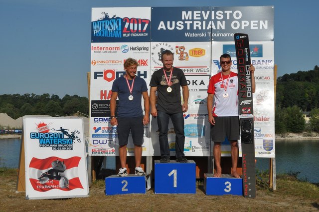 v.l. Aliaksandr Isayeu(BLR) 64m, Vladimir Rianzin(RUS)65m 1. Platz Andreas Weichhart(AUT-WLUF) Regau 62,6m 3.Platz