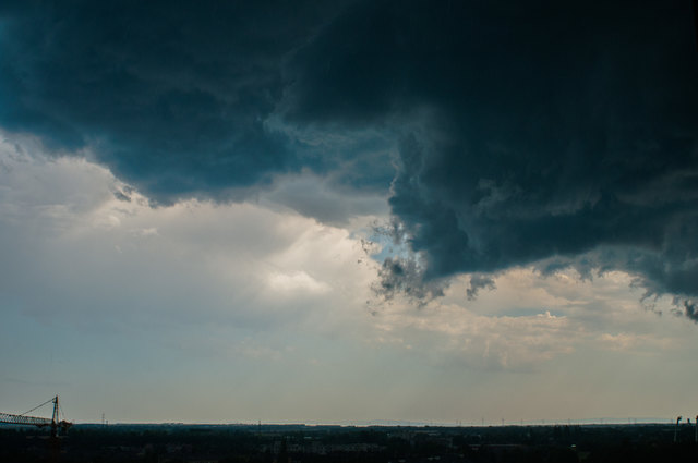 Mit diesem Wolkenbild hat sich das Unwetter angekündigt.