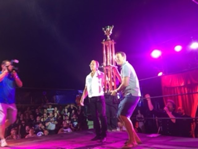 Heumarkt Legende Franzl Schuhmann und Praterverbandpräsident Stefan Sittler Koidl