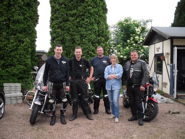Born to be wild: Die vier Mitglieder des MRC Hot Iron Austria aus Bad Blumau auf ihrer Tour durch Deutschland. | Foto: Daniel Meister
