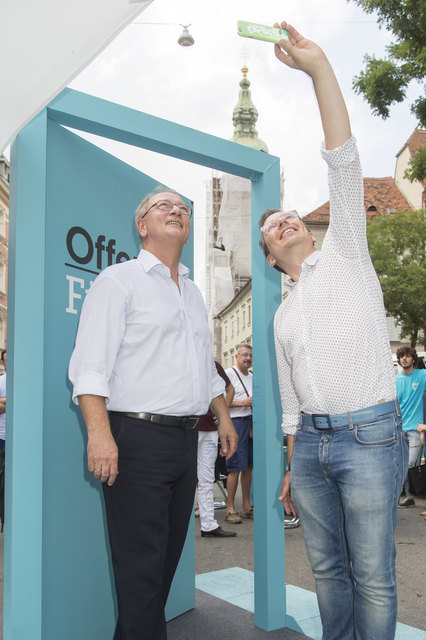 Selfie vor der Tür: D. Eisel-Eiselsberg, Peter L. Eppinger | Foto: STVP/Fischer