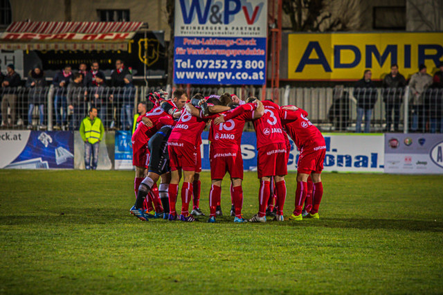 Mit vereinten Kräften zum Sieg. Der SK Vorwärts Steyr will in die nächste Runde.