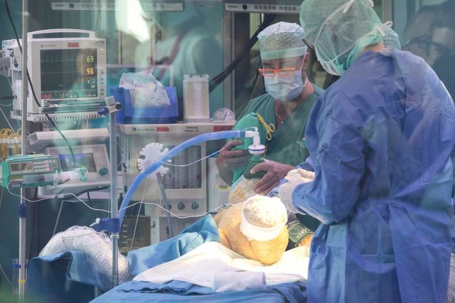 Live dabei bei der Operation am Teddybären. | Foto: Orthopädisches Spital Speising