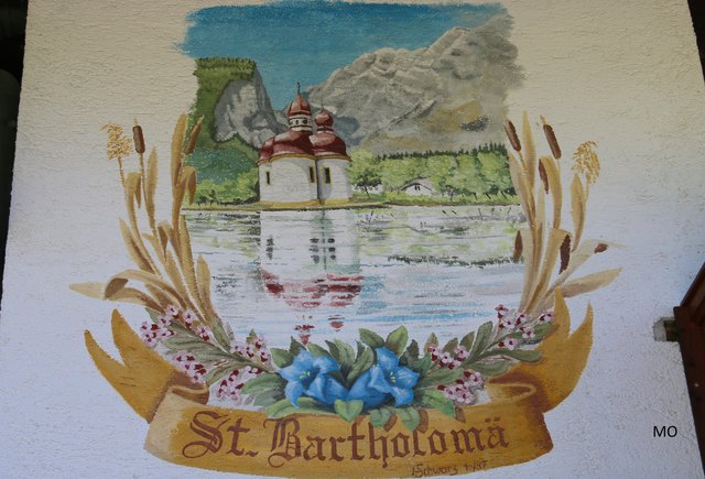 Wandbild in Schönau Wallfahrtskirche St. Bartholomä