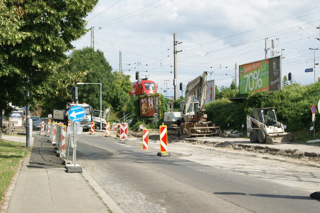 In der Keißlergasse ist nur eine Fahrspur frei.