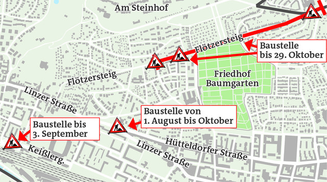 Neue Gleise, Radwege und mehr: Für die drei großen Sommerbaustellen müssen die Autofahrer gute Nerven haben.