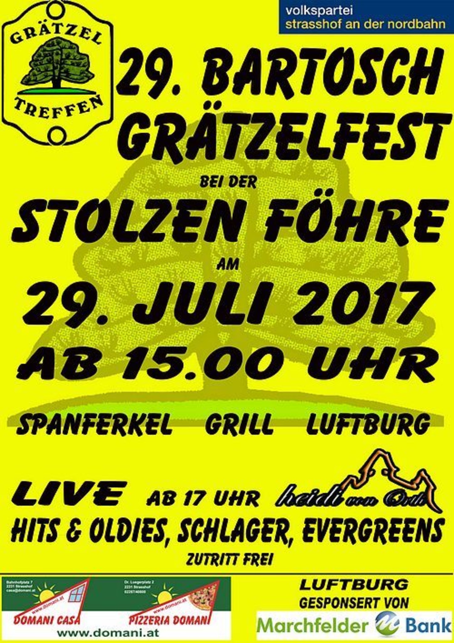 BartoschGrätzelfest in Strasshof mit der ÖVP Gänserndorf