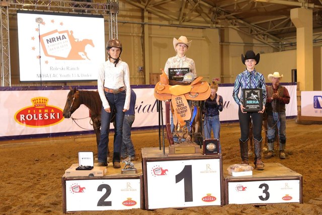 Wir gratulieren Carina Machacek zu ihrem tollen 3. Platz bei der NRHA in Jastrzabka (Polen).