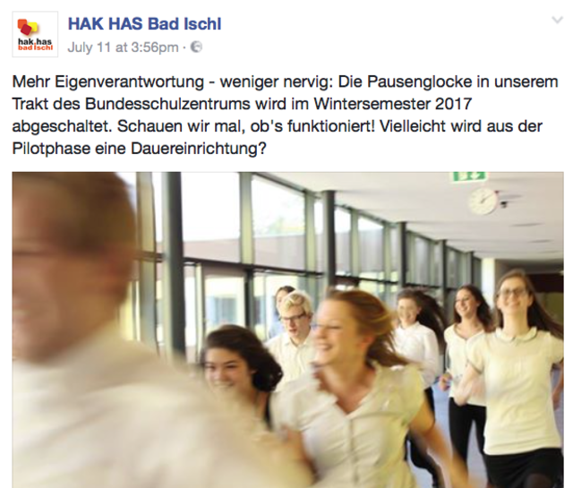 Per Facebook-Posting informierte Susanne Mayr über das Projekt für das kommende Wintersemester. | Foto: Screenshot