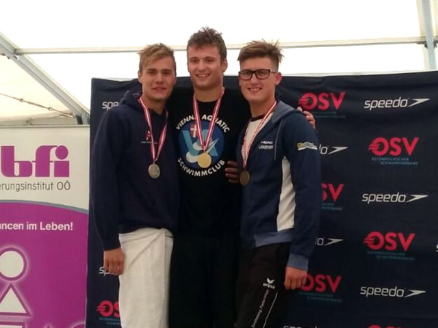 Bronze für Patrik Lenzeder über 400 m Freistil (Juniorenklasse)