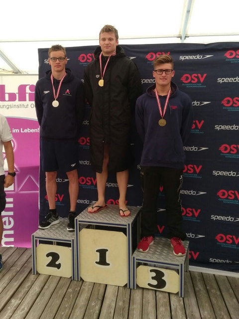 Bronze für Patrik Lenzeder über 200 m Freistil in der Juniorenklasse