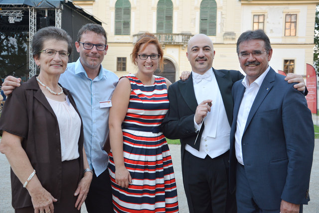 Erni Rauscher, Staphan Gartner, Betty Gartner, Hooman Khalatbari und Manfred Schulz