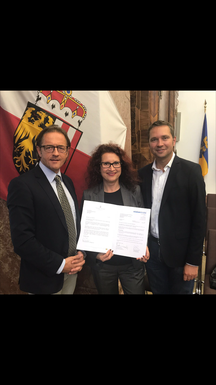 Vizebürgermeister Mag. Gisbert Windischhofer, Dipl.Päd. Ingrid Sayer Bed, Vizebürgermeister Ing. Markus Hofko (von links nach rechts)