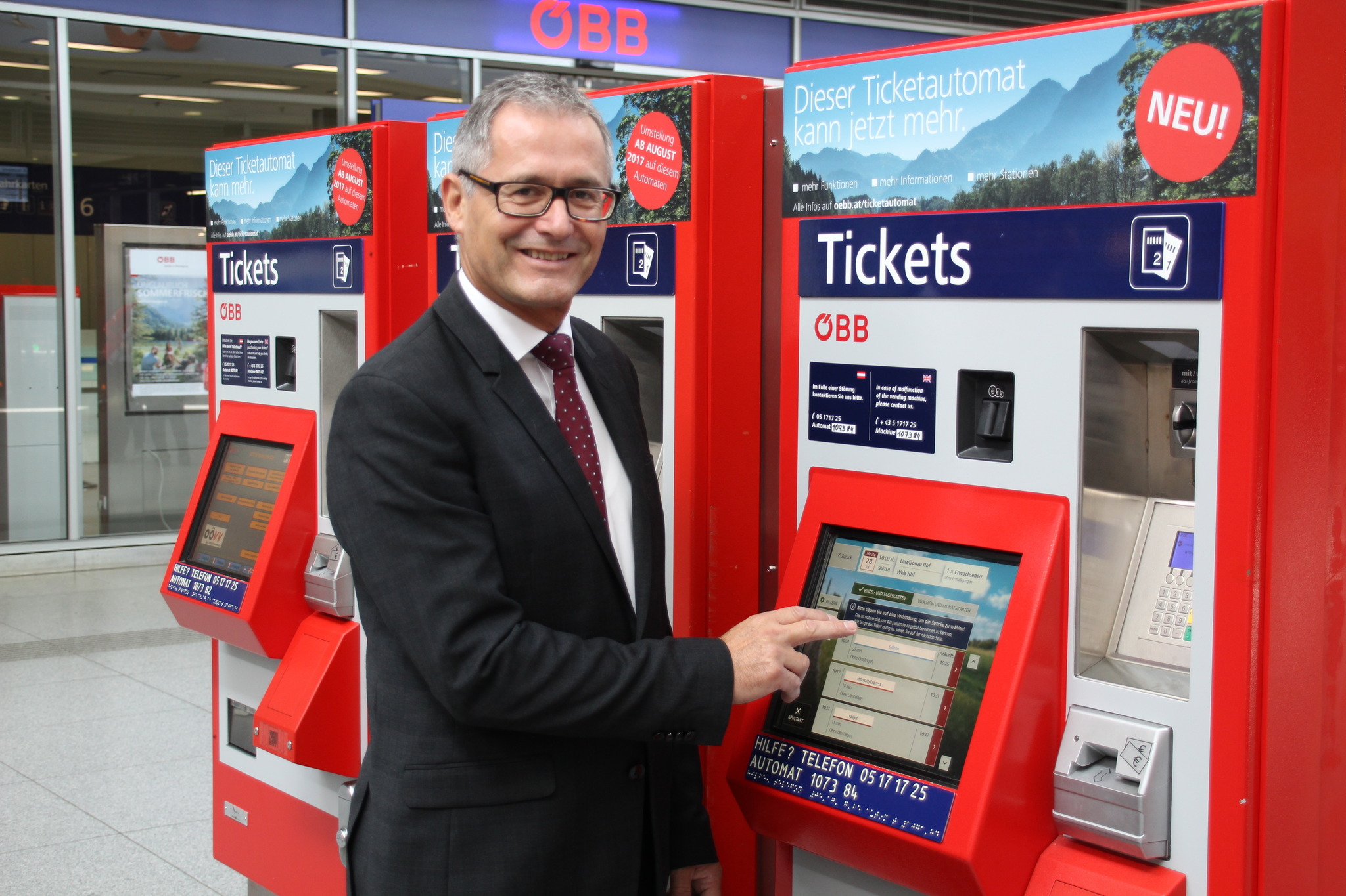 ÖBB stellt Ticketautomaten um Linz