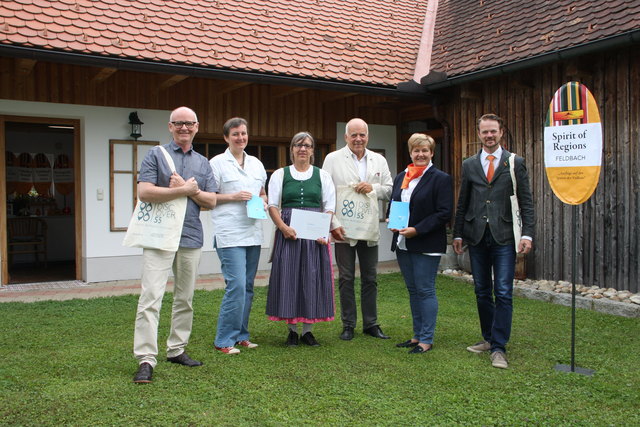 Team: Reinhard und Gerti Kaulfersch (Villa Gleichenberg), Andrea Grabher und Walter Prager (Gefas), Gabriele Grandl und Mario Hofer (Spirit of Regions).