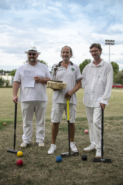 3. Platz Klaus Gollhofer (CC Römergolf, Salzburg), 1. Platz Martin Güntner (CC Sport Union Wolkersdorf), 2. Platz Max Walderdorff (CC Römergolf, Salzburg)