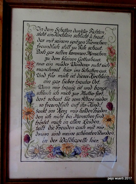 unbekannter Verfasser - Waldkapelle nähe Lettenalm/Hintertal