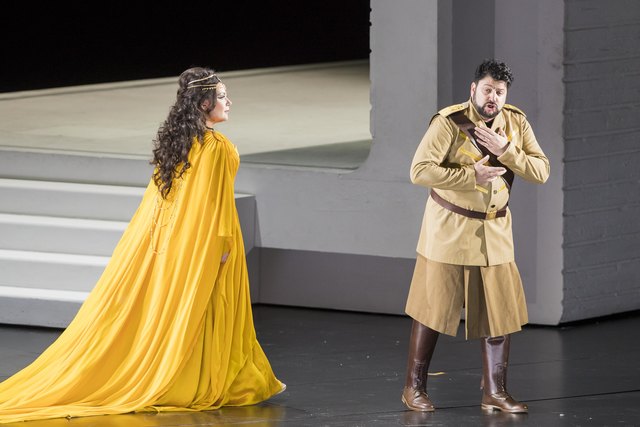 Fotoprobe Giuseppe Verdi AIDA Foto: Neumayr/Leo 01.08.2017 Jekaterina Sementschuk (Amneris) und Yusif Eyvazov (Radames)