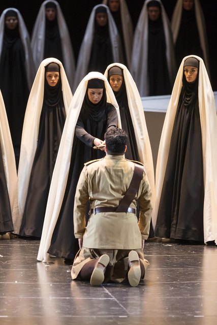 Fotoprobe Giuseppe Verdi AIDA Foto: Neumayr/Leo 01.08.2017 Benedetta Torre (Oberpriesterin) und Yusif Eyvazov (Radames)